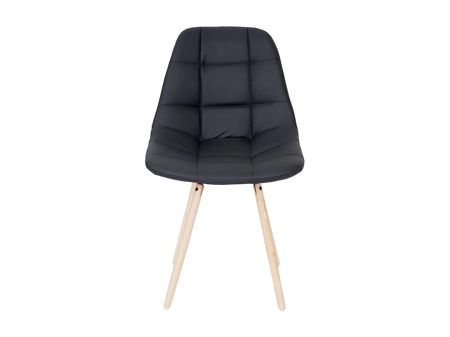 Eetkamerstoel MCW-A60 I (set van 6),  kunstleer zwart