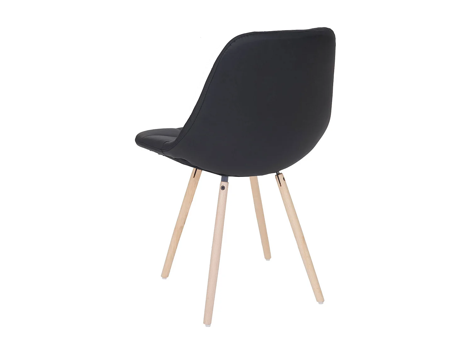 Esszimmerstuhl MCW-A60 I (6er-Set), Kunstleder schwarz