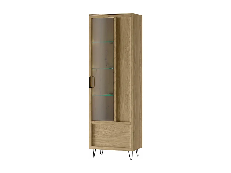 STANDVITRINE Limbo Eiche Artisan 65 / 42 / 200cm