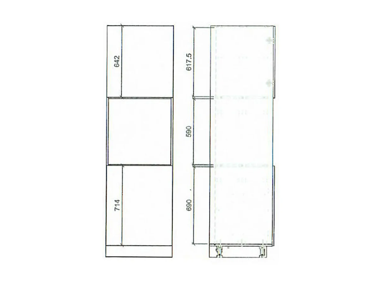 WINKELKÜCHE Napoli weiß matt / RAL 7012 basaltgrau (K5) 228/ 205 / 207cm 11-teilig