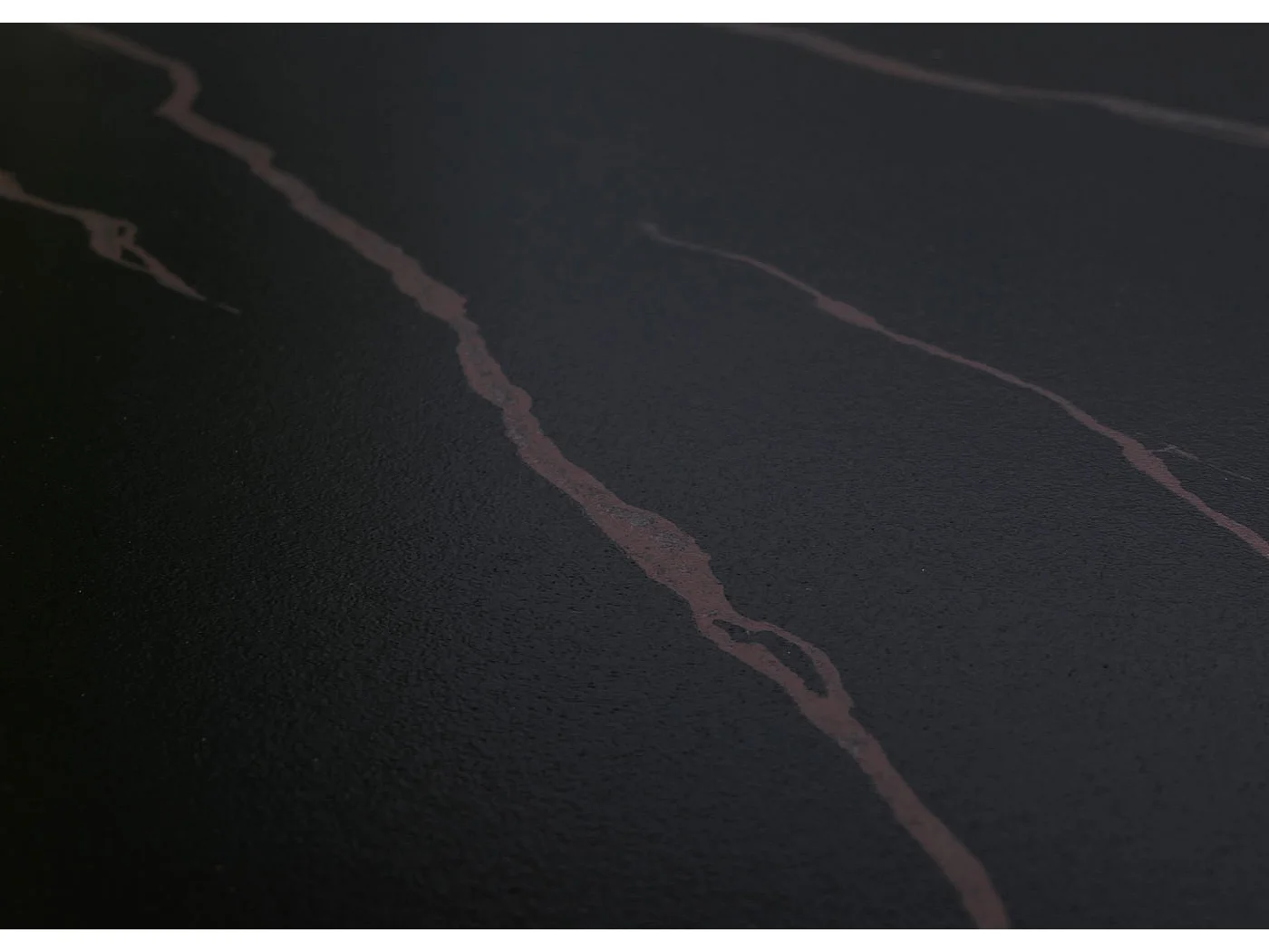 Couchtisch MCW-L88, Wohnzimmertisch Tisch, Ablage Eisen 43x120x60cm Sinterstein Marmor-Optik schwarz Holz dunkelbraun