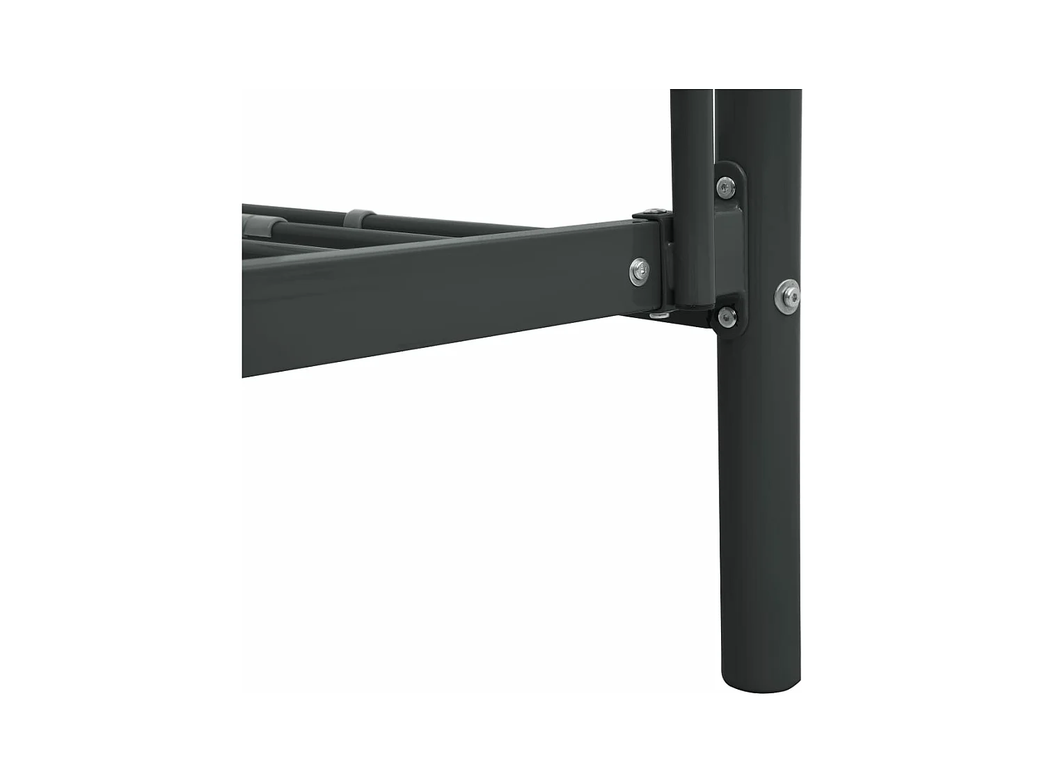 Etagenbettgestell Schwarz Metall 140x200 cm/90x200 cm