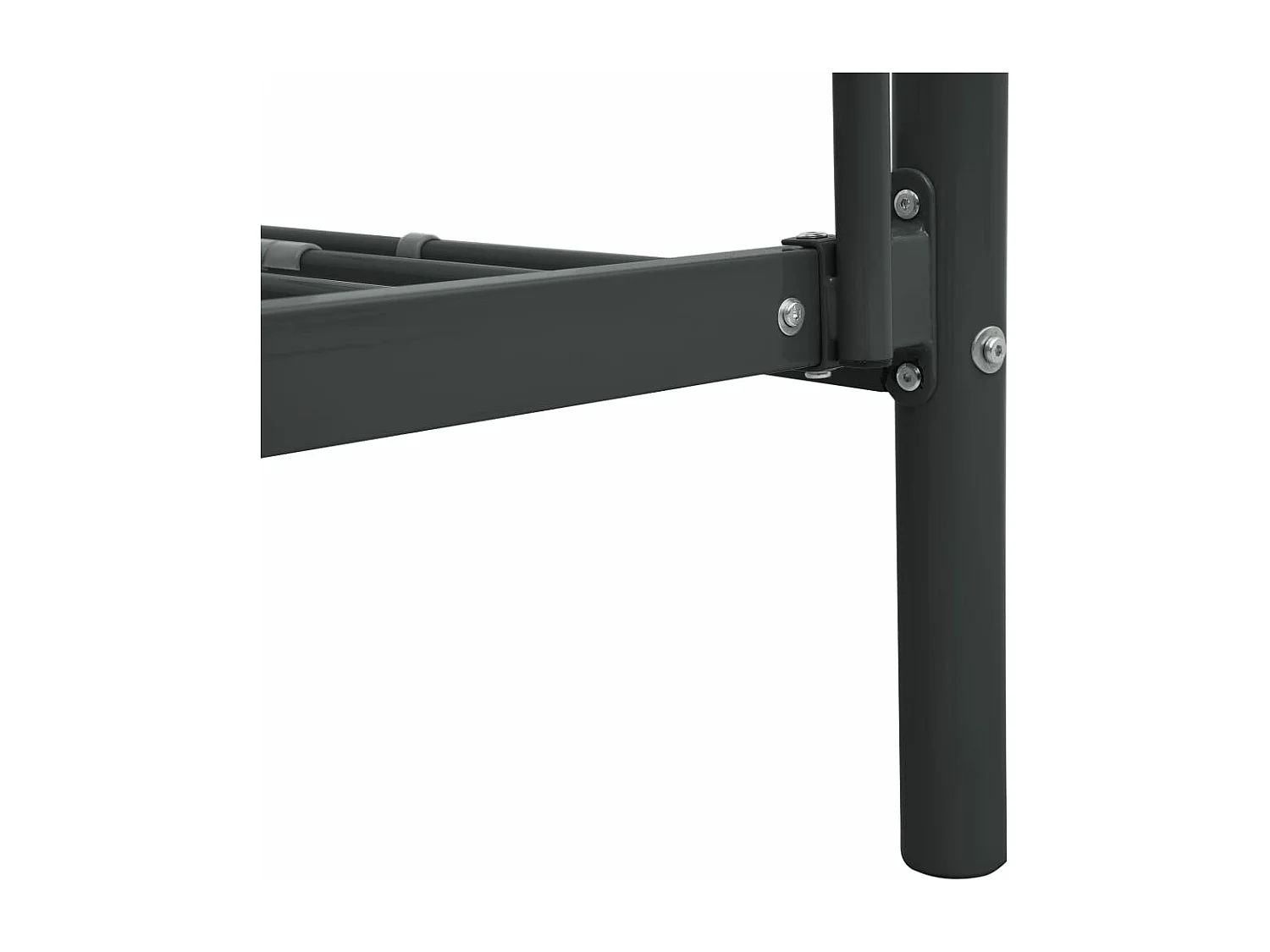 Etagenbettgestell Schwarz Metall 140x200 cm/90x200 cm