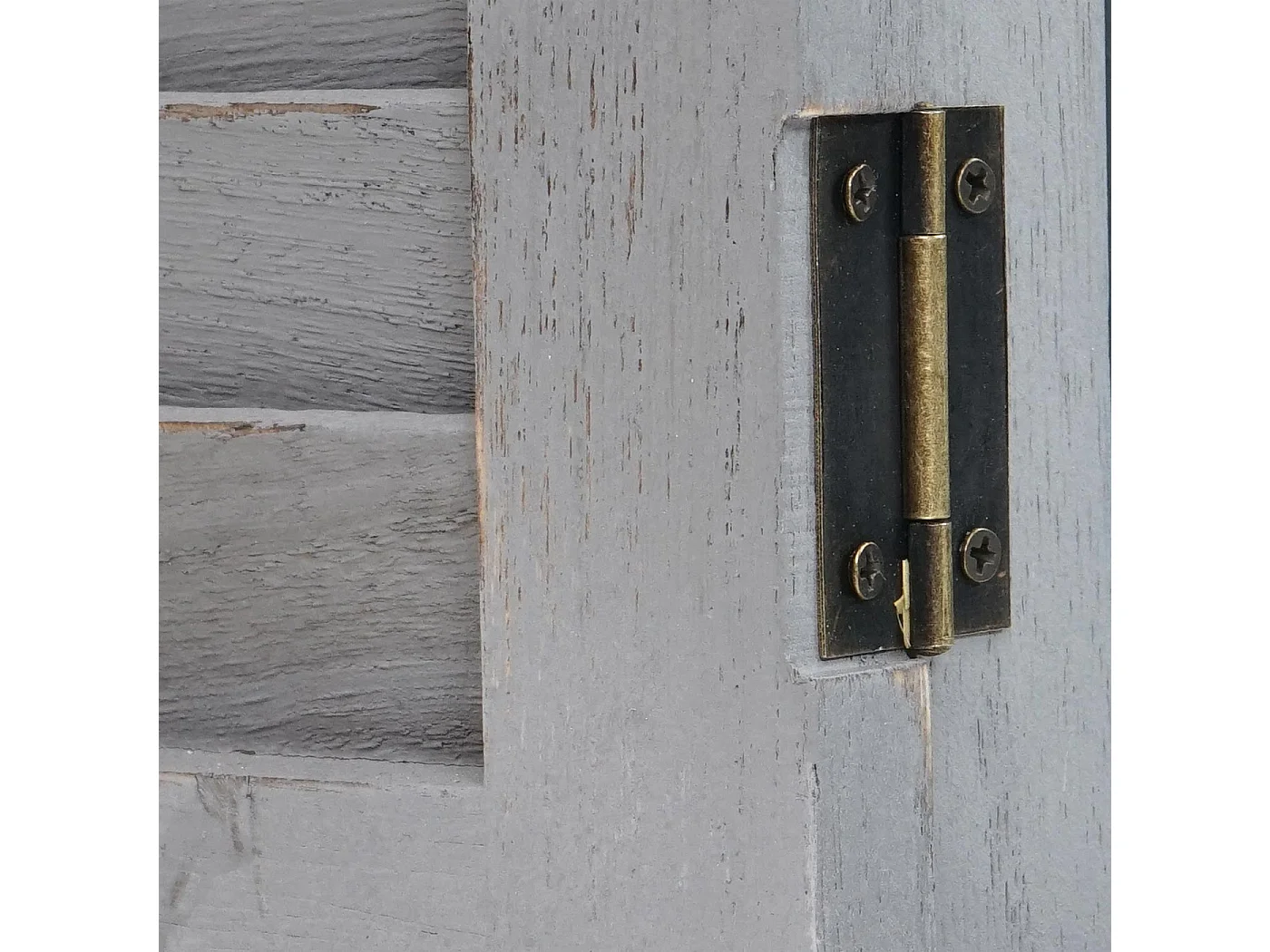 Vægspegel med skodder,  shabby grå