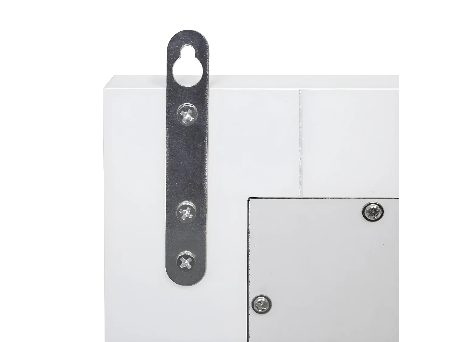 Arredo bagno serie MCW-F75 MDF bianco 12x59x58cm specchio a muro