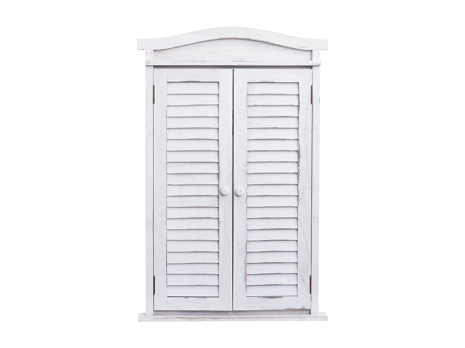 Wandspiegel mit Fensterläden, Shabby weiß