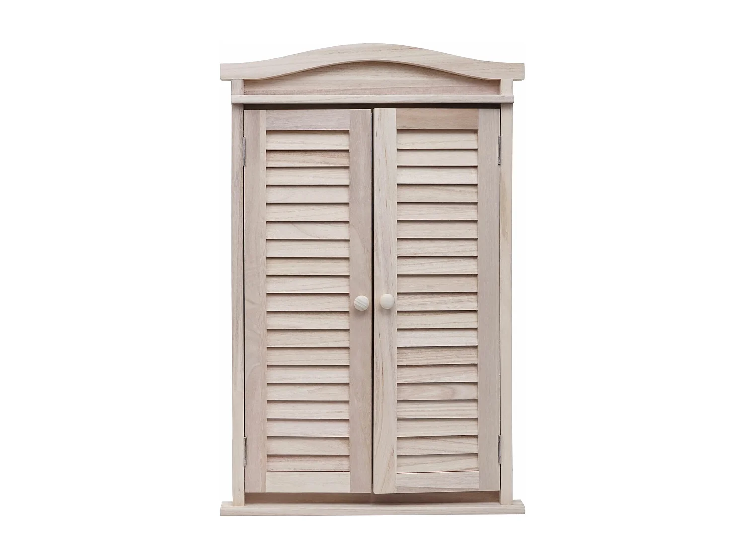 Wandspiegel mit Fensterläden, Shabby naturfarben