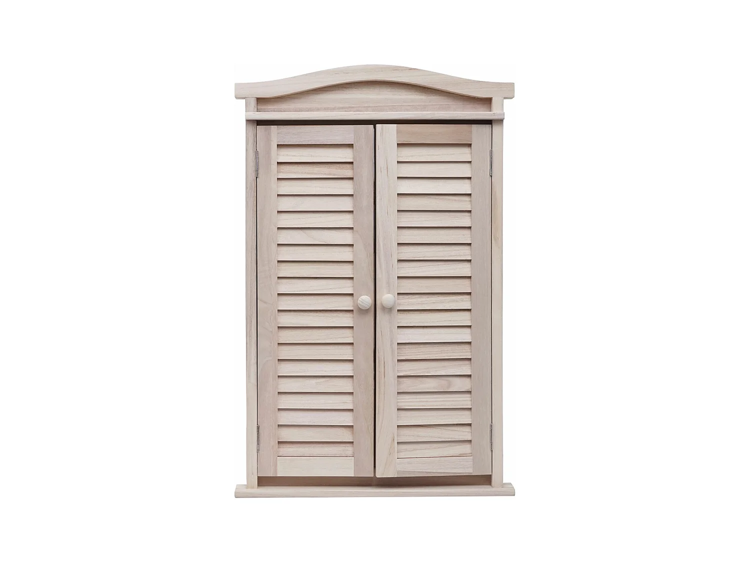 Wandspiegel met luiken,  shabby natuurlijke kleur