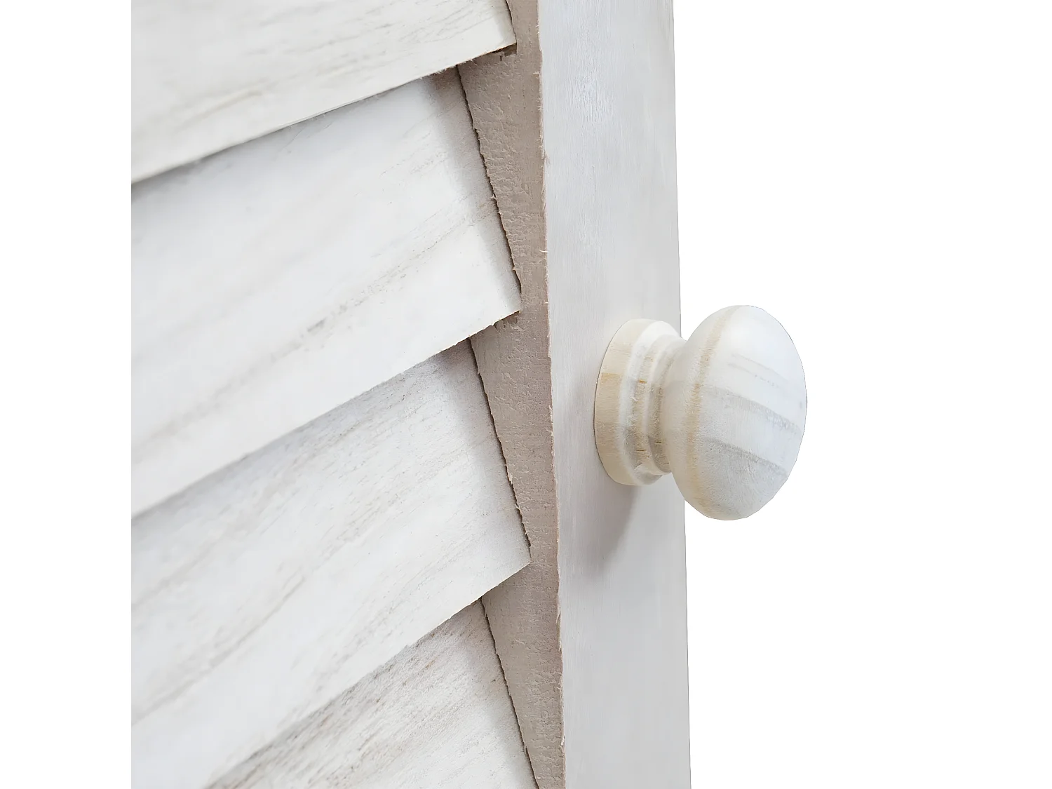 Wandspiegel met luiken,  shabby natuurlijke kleur