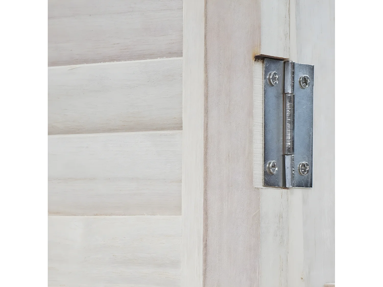 Wandspiegel mit Fensterläden, Shabby naturfarben