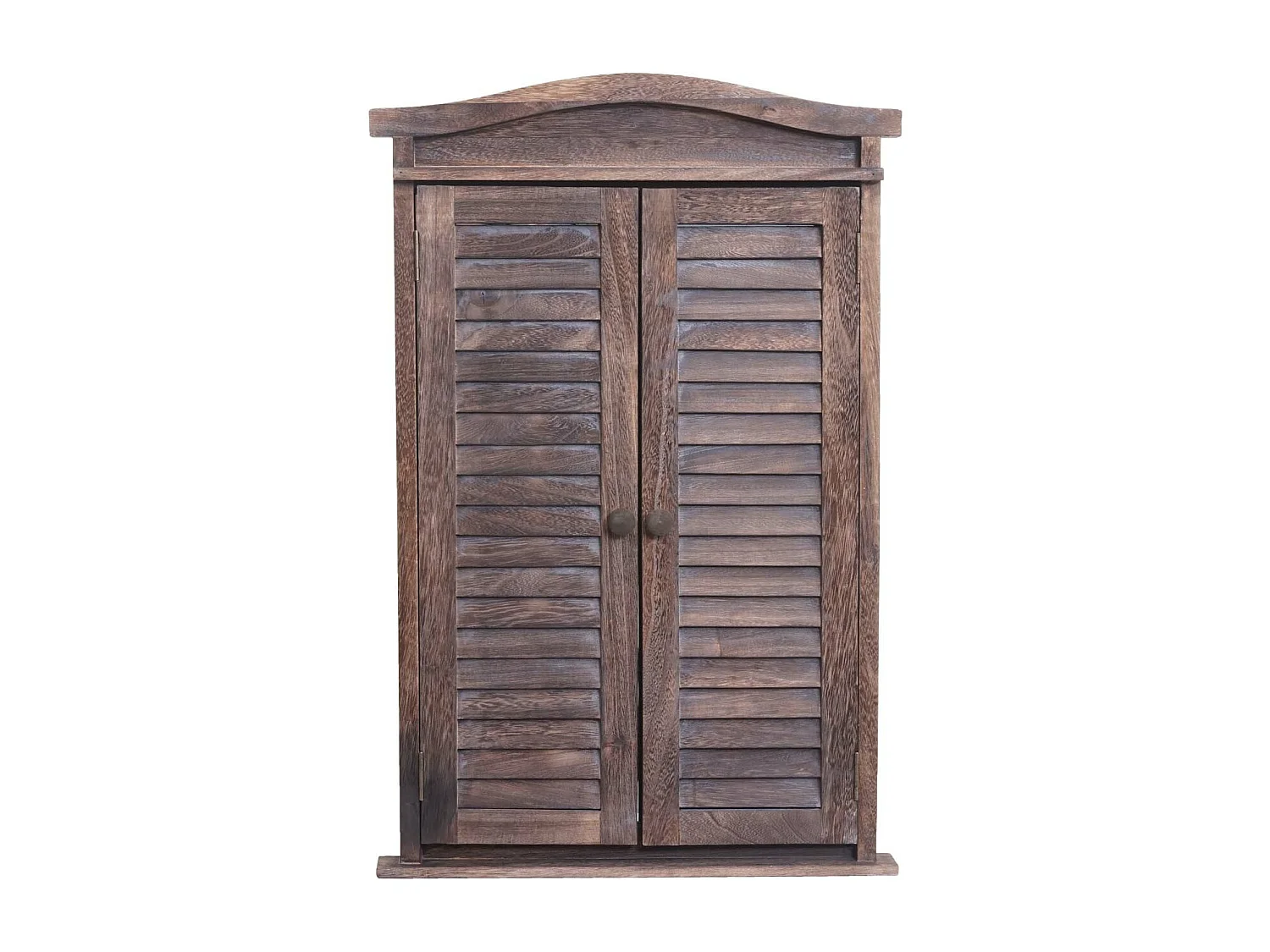 Wandspiegel met luiken,  shabby brown