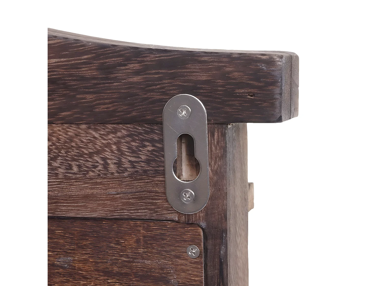 Wandspiegel met luiken,  shabby brown