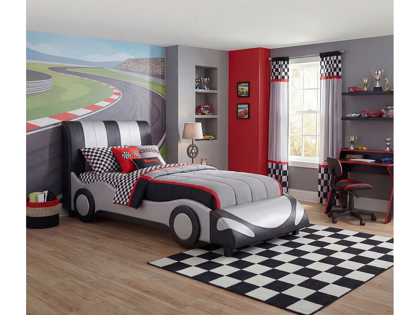 Bett MCW-E14 Auto, Schwarz-silber