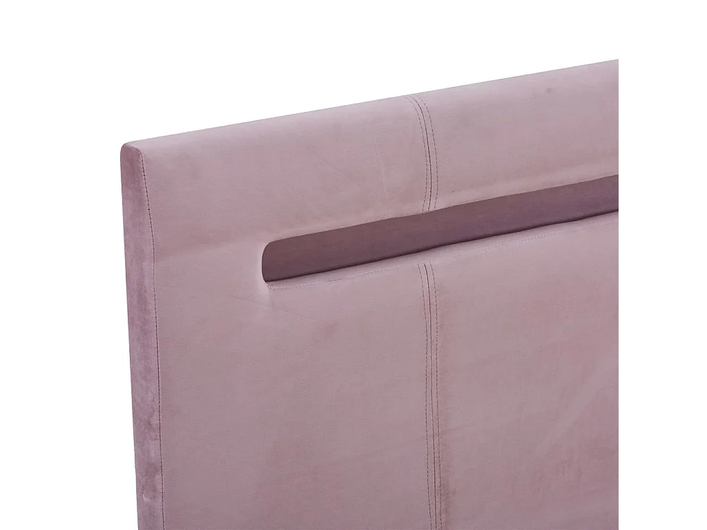 Giroletto con LED senza Materasso Rosa 180x200 cm in Tessuto