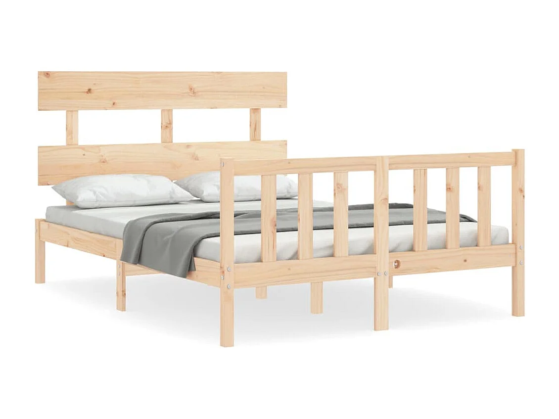 Cadre de lit sans matelas bois de pin massif