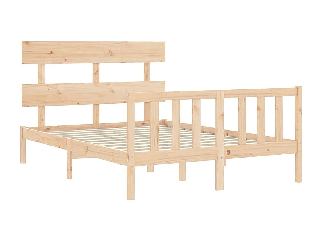 Cadre de lit sans matelas bois de pin massif