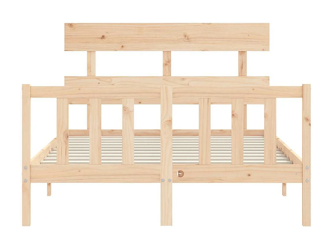 Cadre de lit sans matelas bois de pin massif