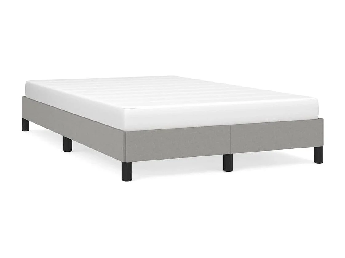Bettgestell ohne Matratze Hellgrau 120x200 cm Stoff