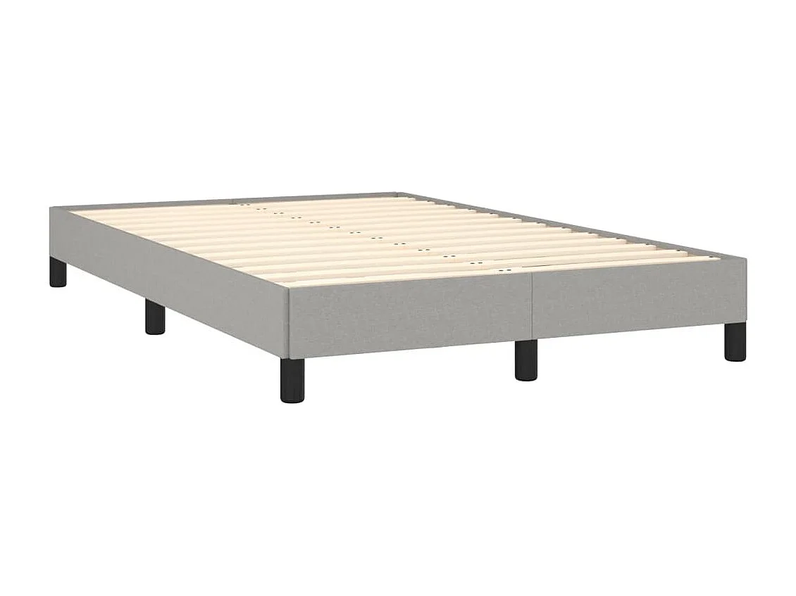Bettgestell ohne Matratze Hellgrau 120x200 cm Stoff
