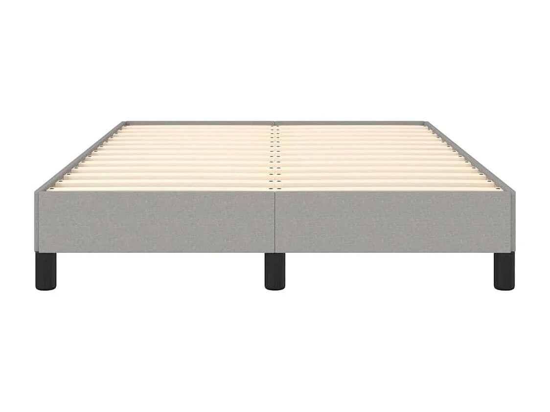 Bettgestell ohne Matratze Hellgrau 120x200 cm Stoff