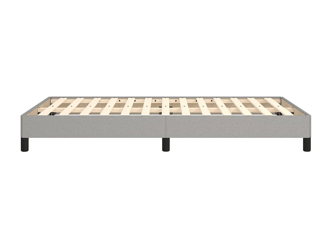 Bettgestell ohne Matratze Hellgrau 120x200 cm Stoff