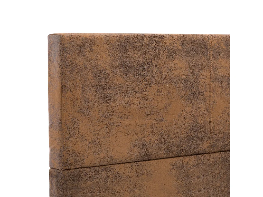 Cadre de lit sans matelas marron similicuir daim 120x200 cm