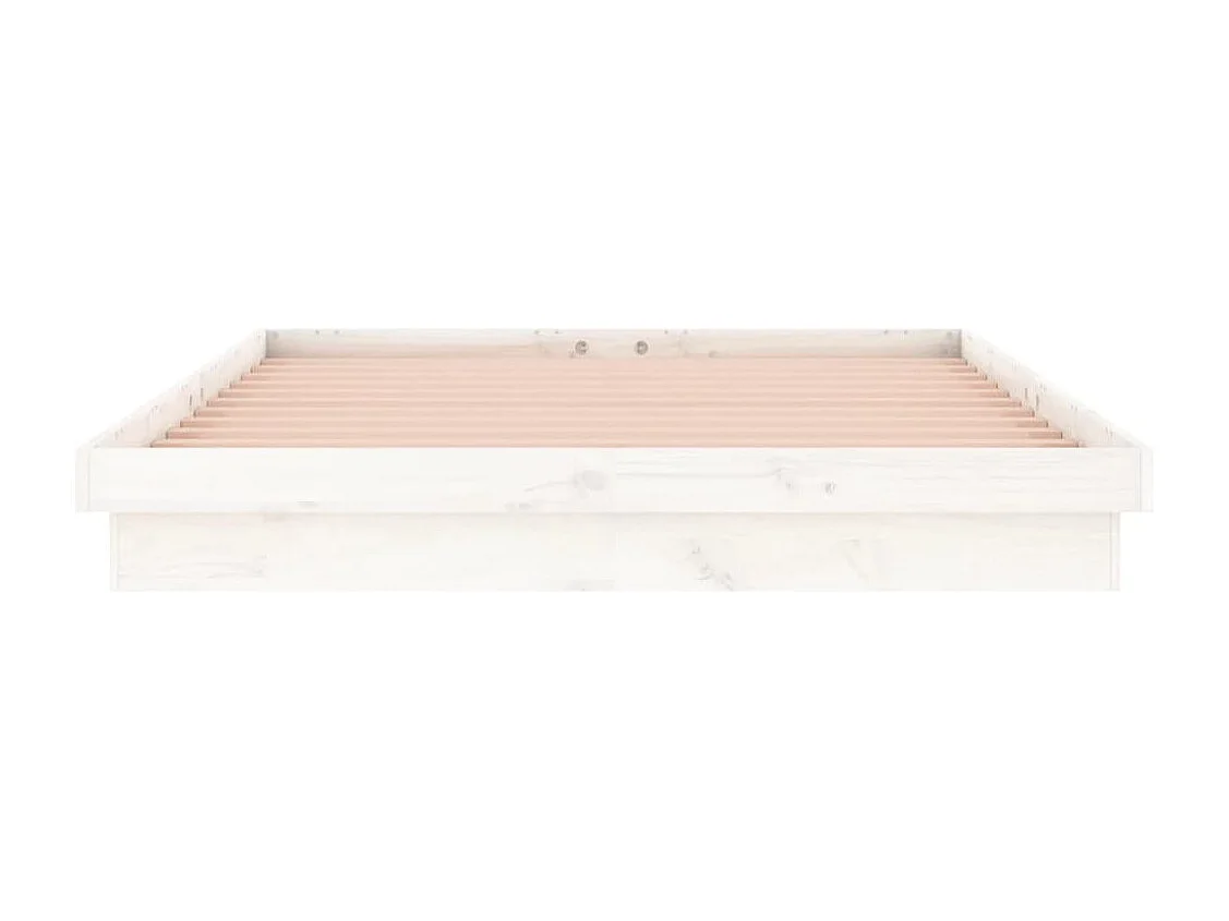 Giroletto LED Bianco 135x190 cm Double in Legno Massello