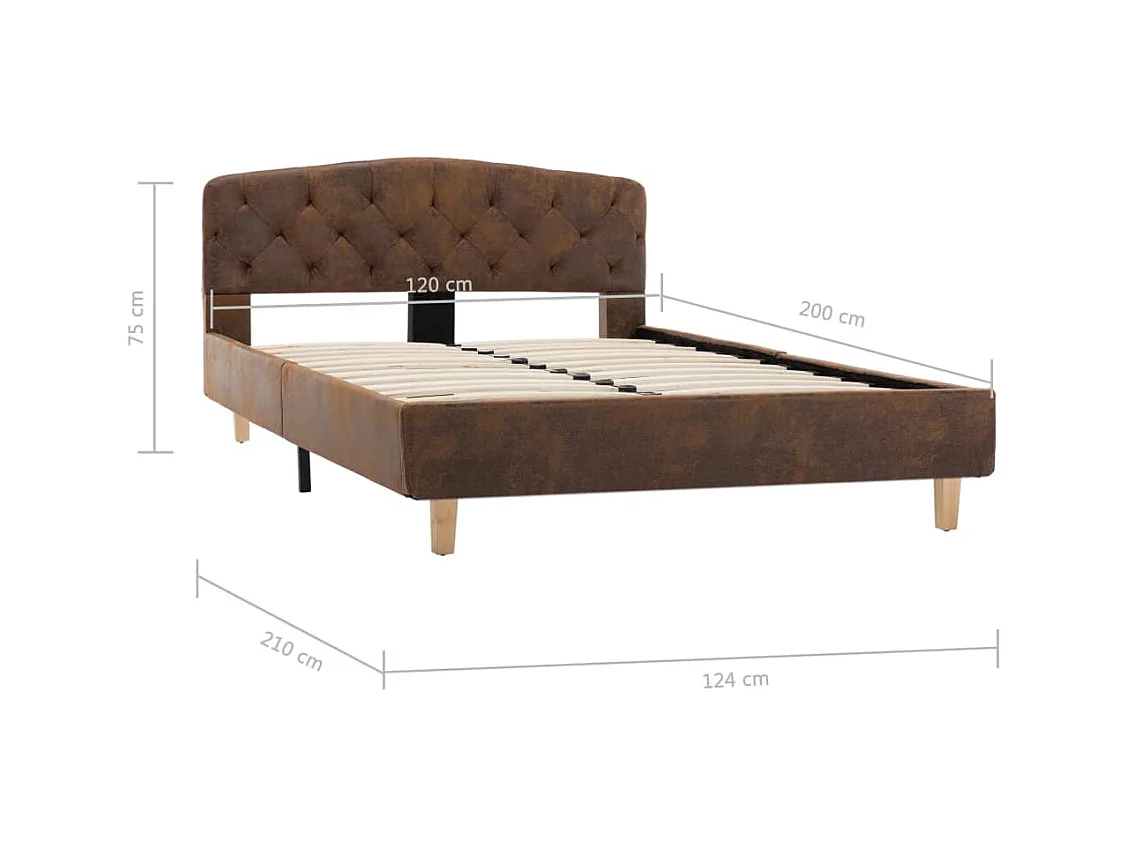 Giroletto Marrone in Similpelle Scamosciata 120x200 cm