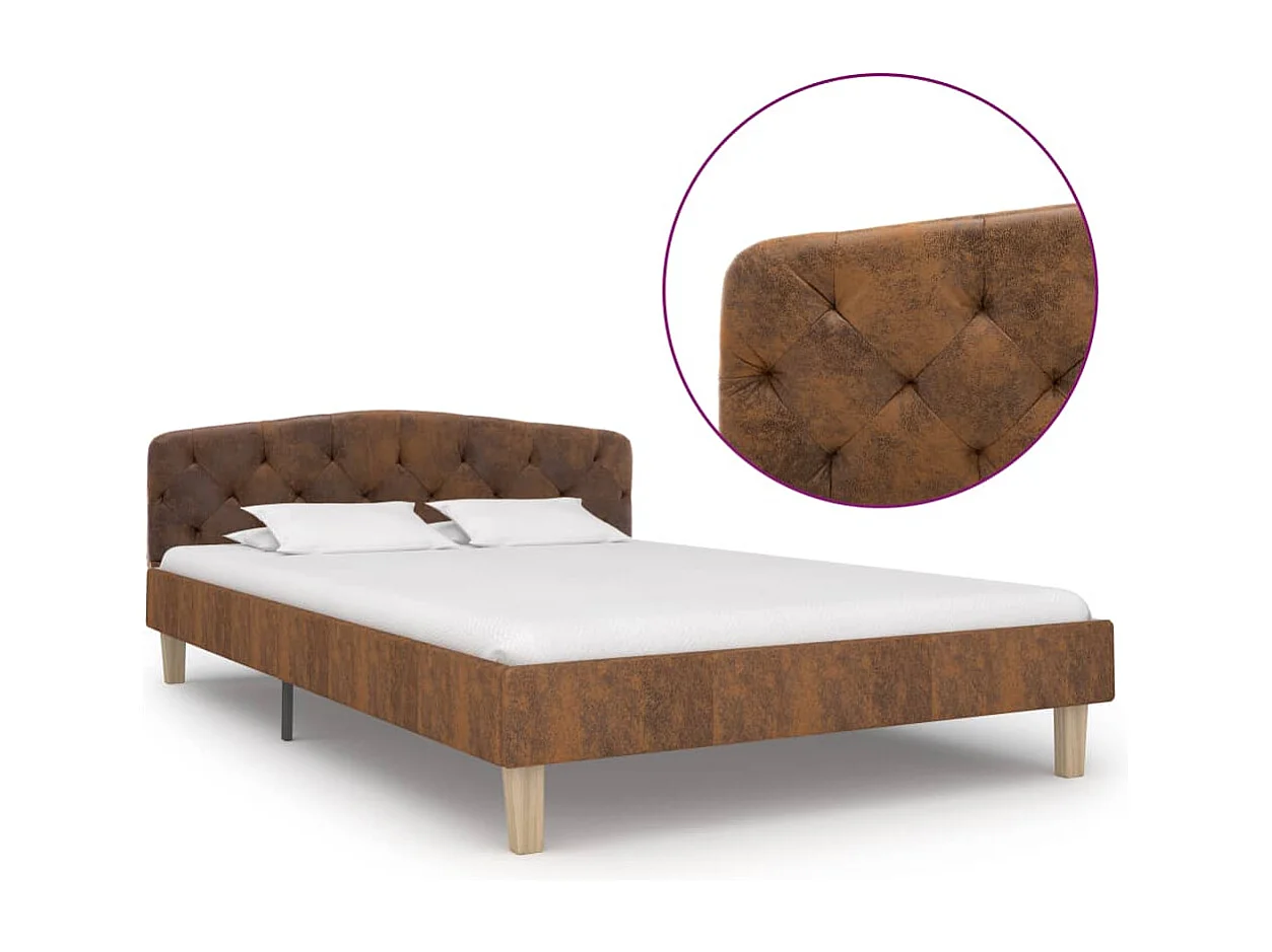 Giroletto Marrone in Similpelle Scamosciata 120x200 cm