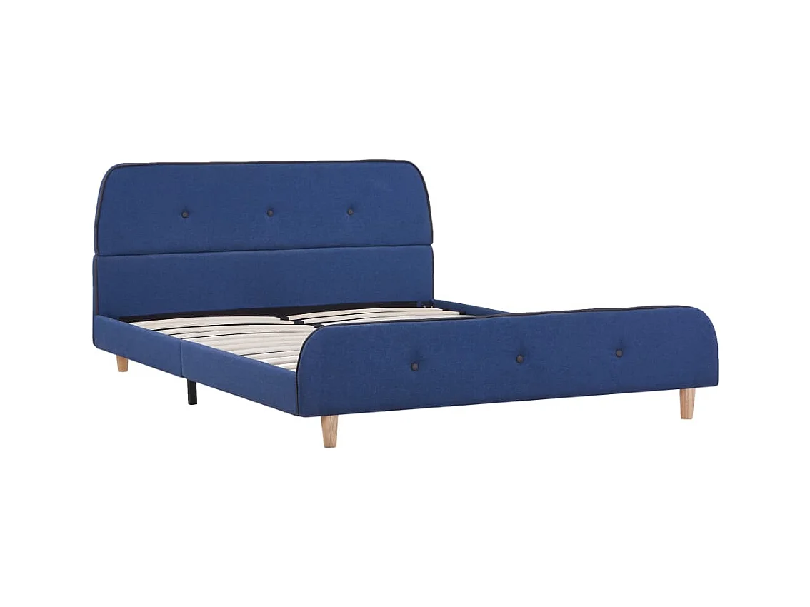 Giroletto senza Materasso Blu 140x200 cm in Tessuto