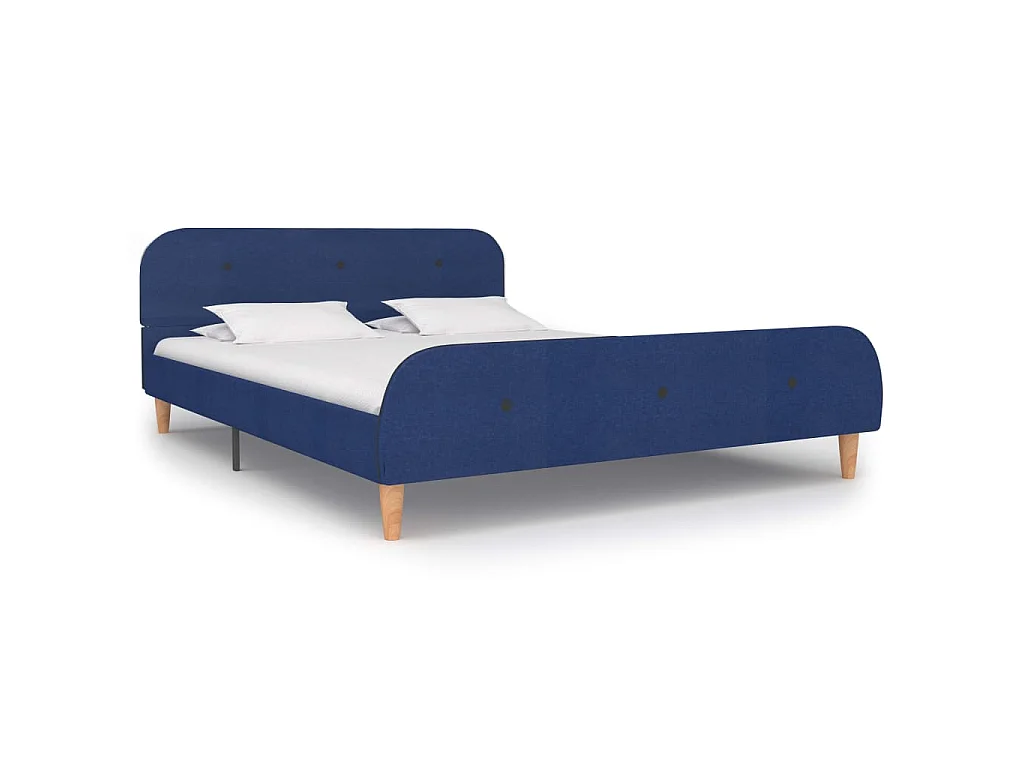 Giroletto senza Materasso Blu 140x200 cm in Tessuto
