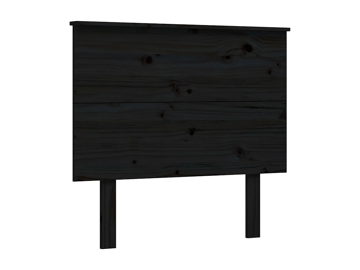 Estrutura cama de solteiro c/ cabeceira madeira maciça preto