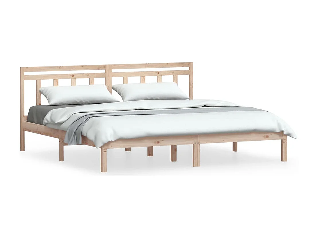 Cadre de lit sans matelas bois massif 160x200 cm
