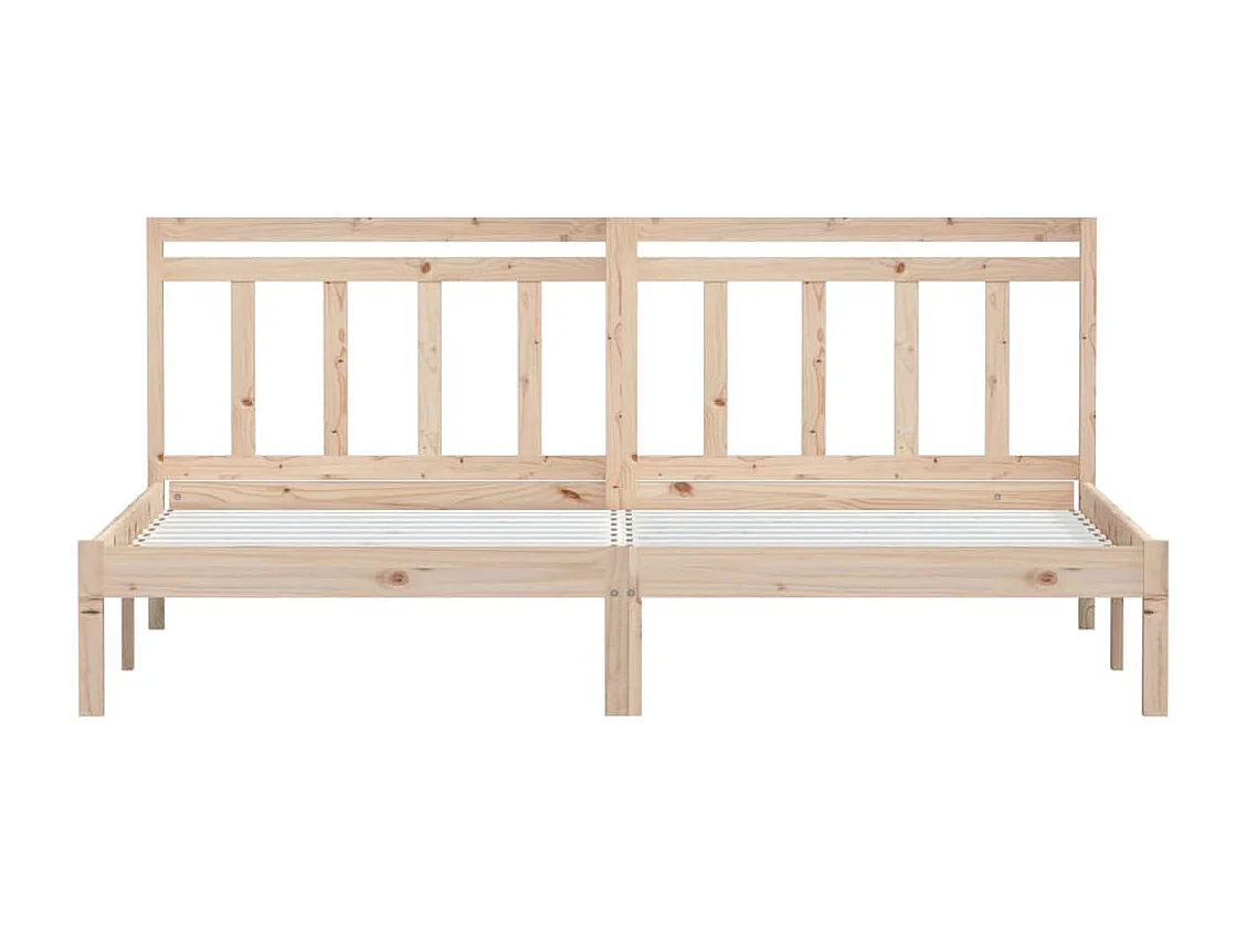 Cadre de lit sans matelas bois massif 160x200 cm