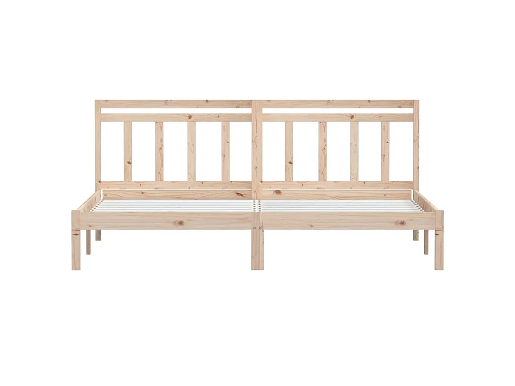 Cadre de lit sans matelas bois massif 160x200 cm