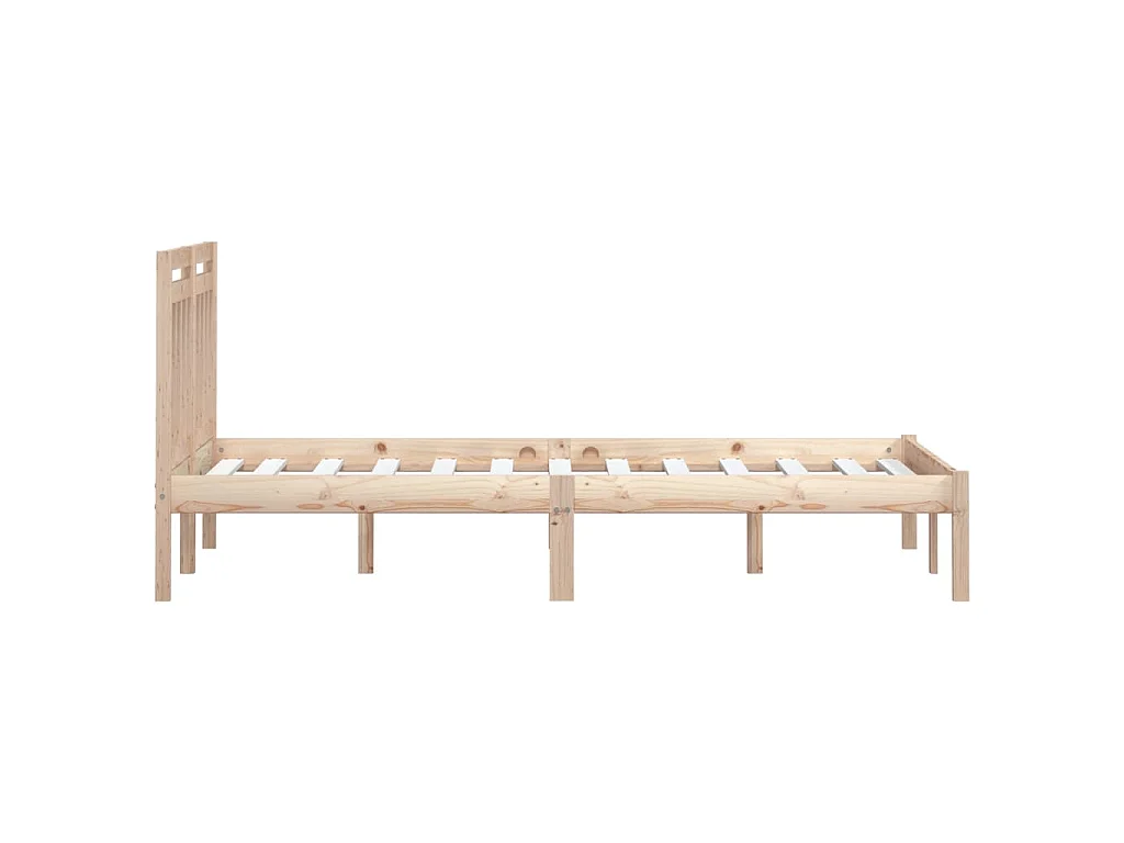 Cadre de lit sans matelas bois massif 160x200 cm