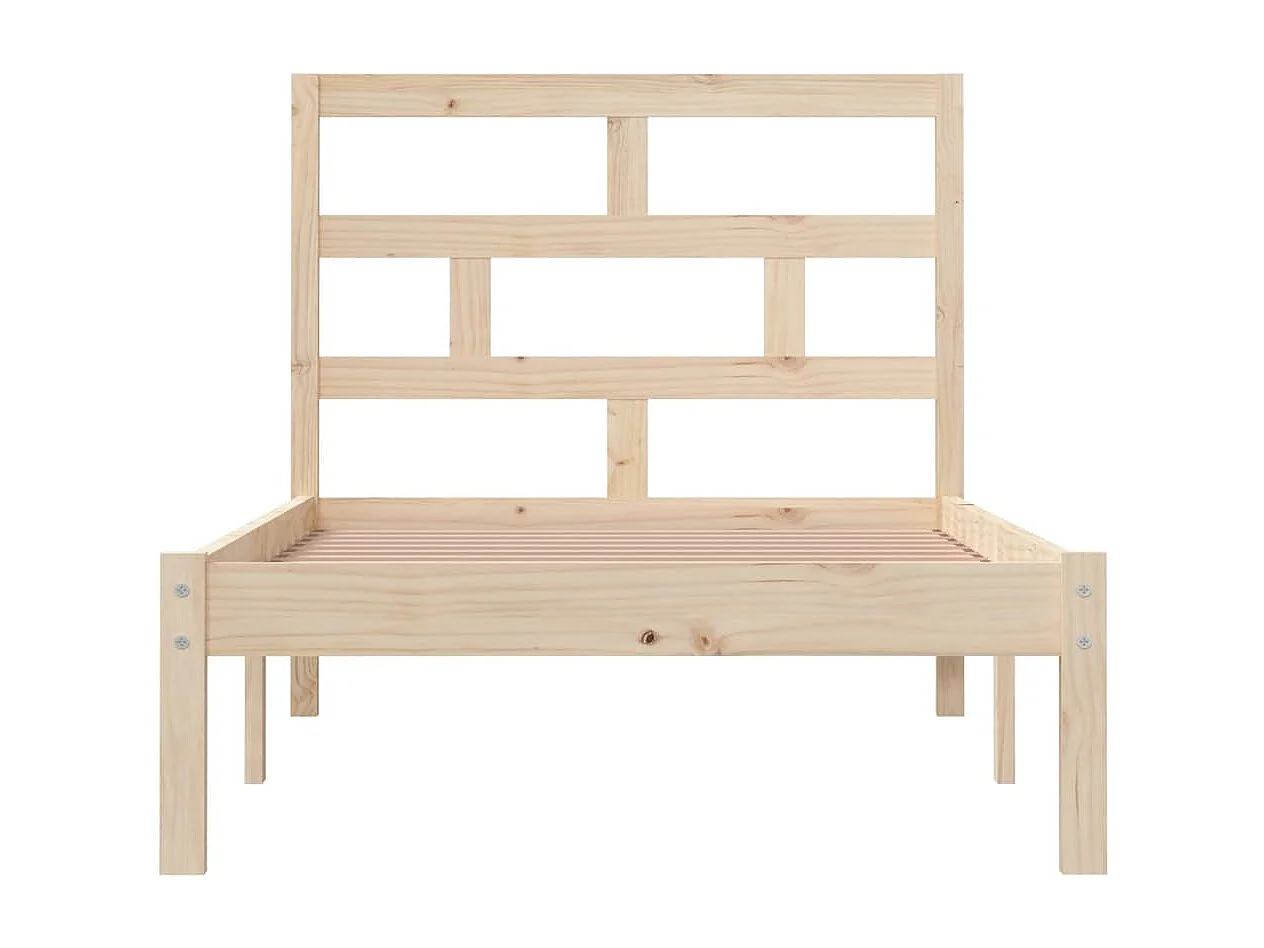 Estrutura de cama solteiro 90x190 cm madeira maciça