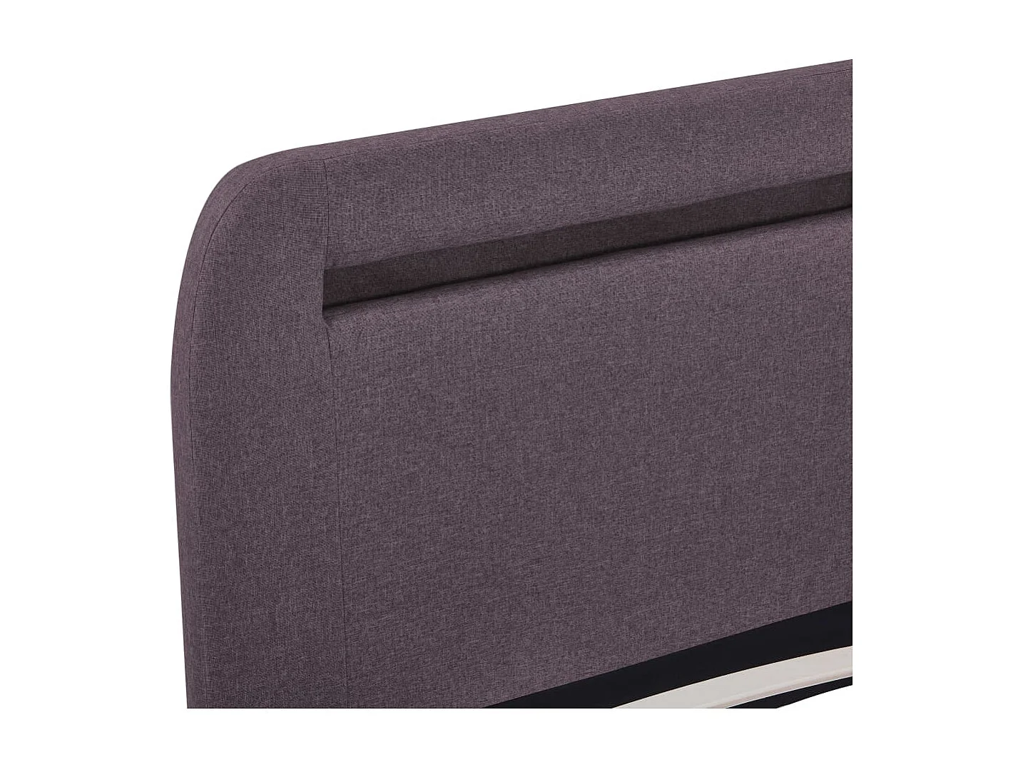 Cadre de lit avec LED sans matelas taupe tissu 160x200 cm
