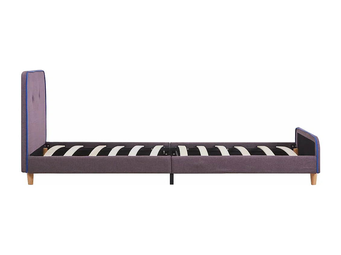 Cadre de lit sans matelas taupe tissu 90x200 cm