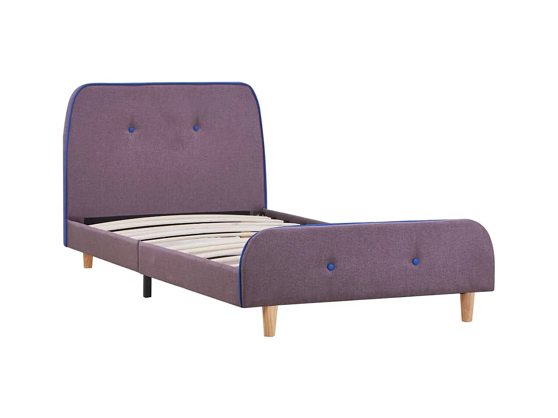 Bedframe stof taupe 90x200 cm