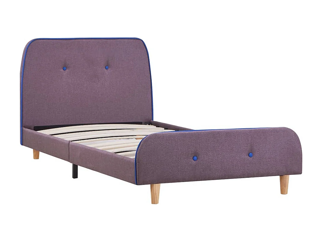 Bedframe stof taupe 90x200 cm