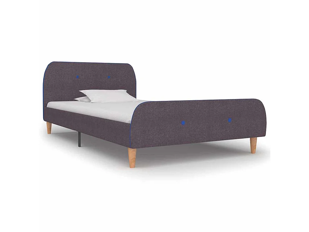 Bettgestell Taupe Stoff 90x200 cm