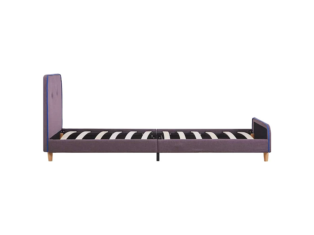 Bettgestell Taupe Stoff 90x200 cm
