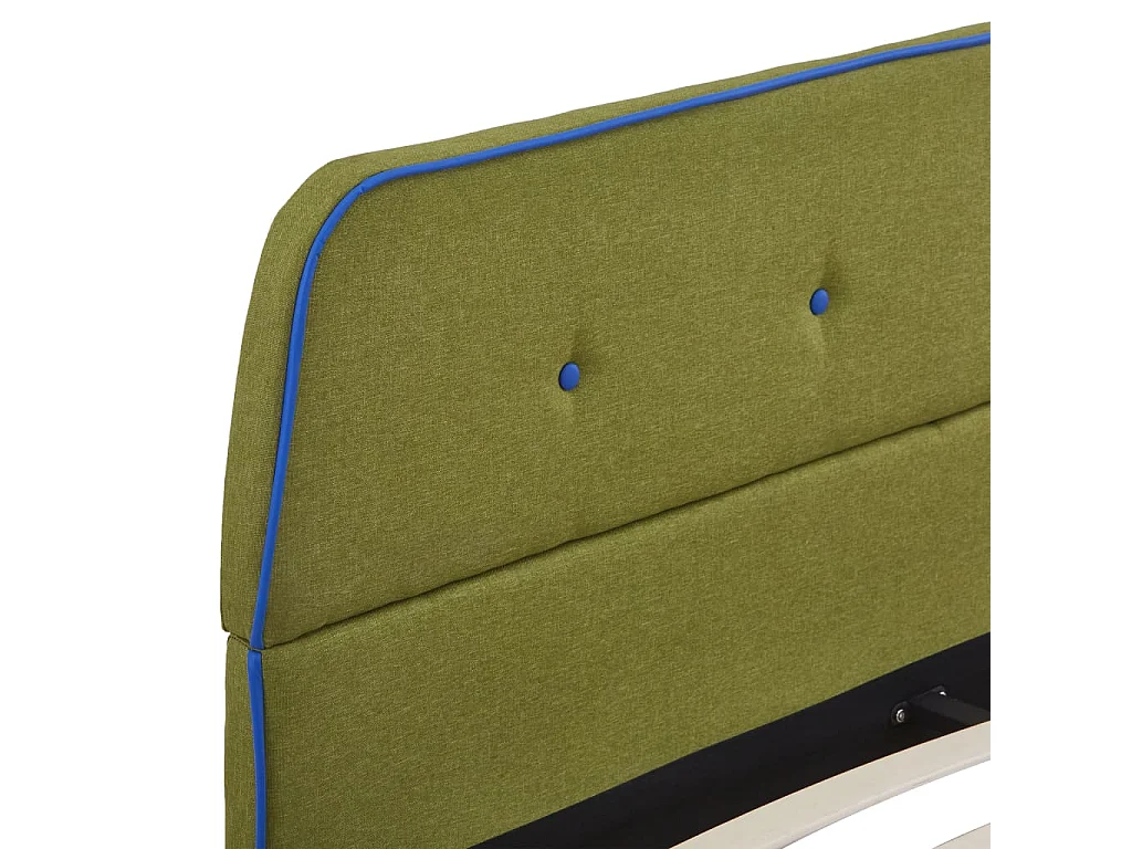 Bedframe stof groen 140x200 cm