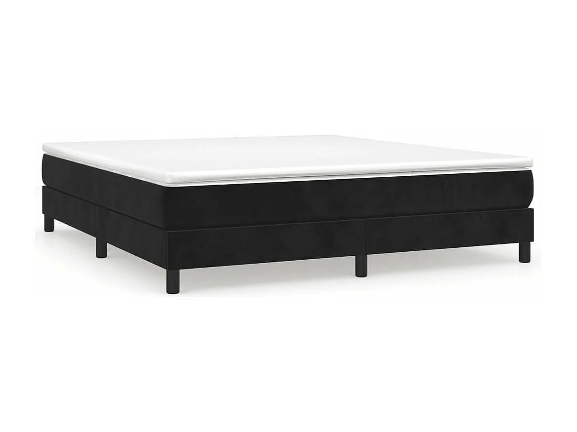 Cadre de lit sans matelas noir 160x200 cm velours