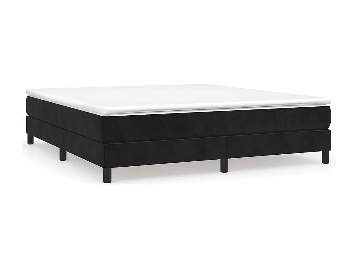 Boxspring bed 160x200 cm fluweel zwart