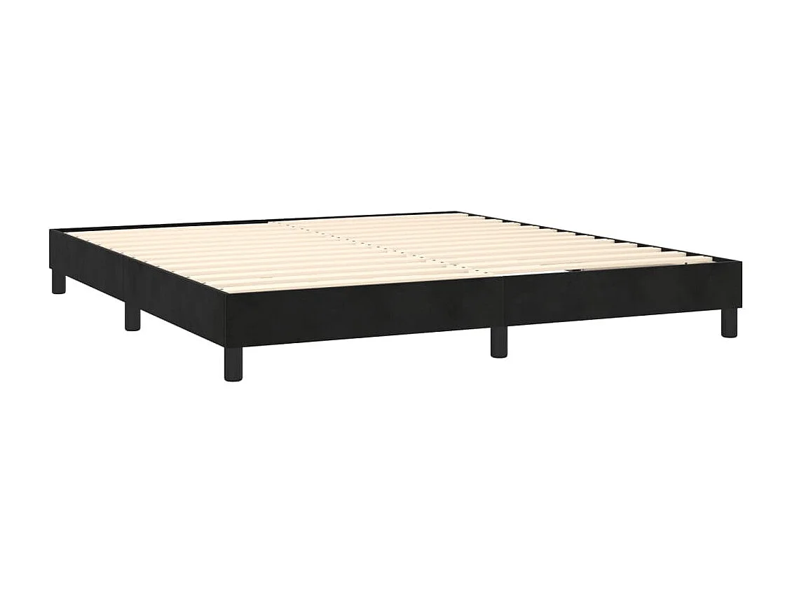Boxspring bed 160x200 cm fluweel zwart