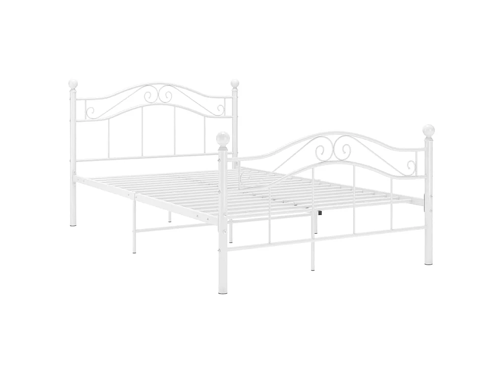 Estructura de cama sin colchón metal blanco 120x200 cm
