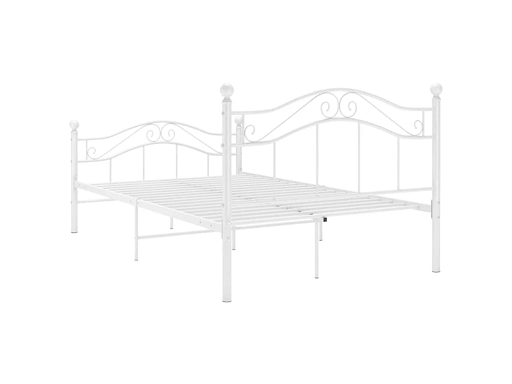 Estructura de cama sin colchón metal blanco 120x200 cm