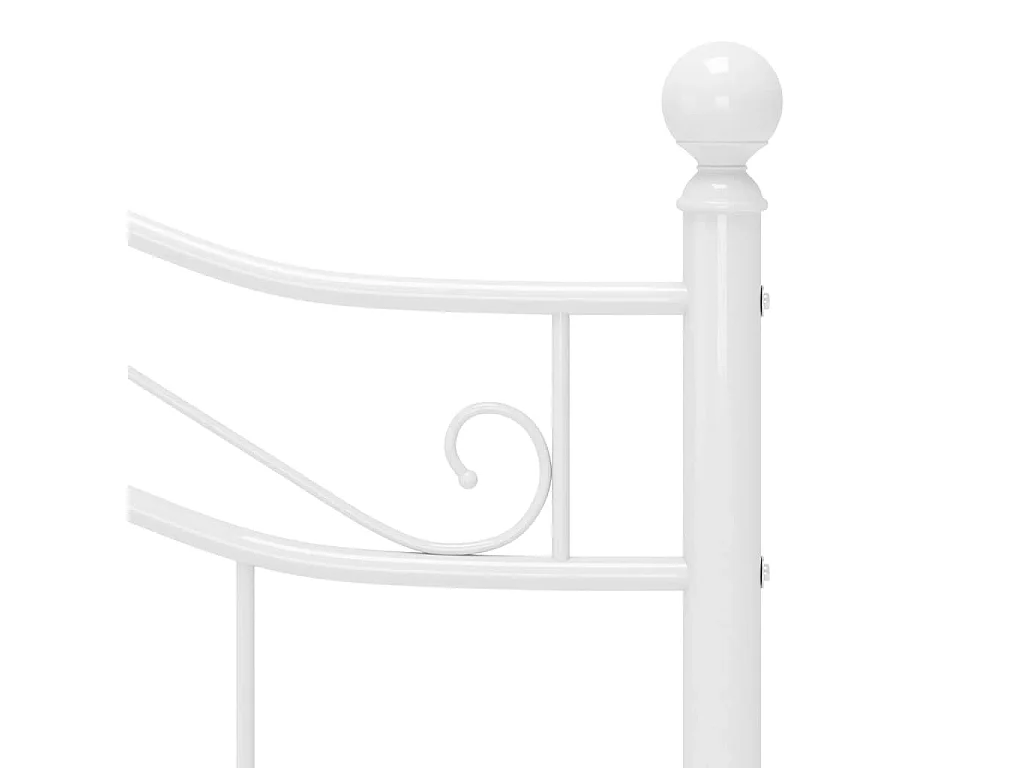 Estructura de cama sin colchón metal blanco 120x200 cm